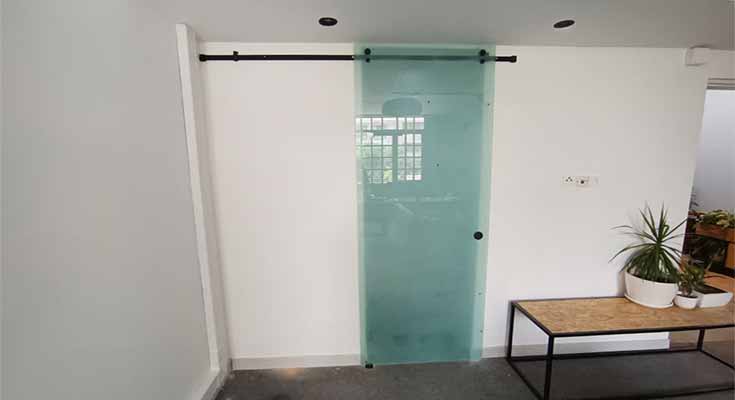 انواع درب شیشه ای ریلی