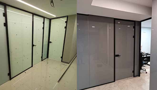 هزینه نصب درب شیشه ای