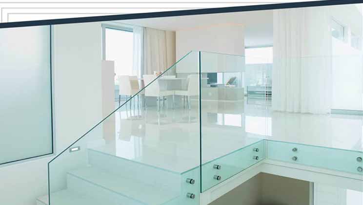 قطعات نرده شیشه ای