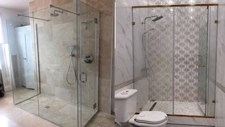 دور دوش شیشه ای