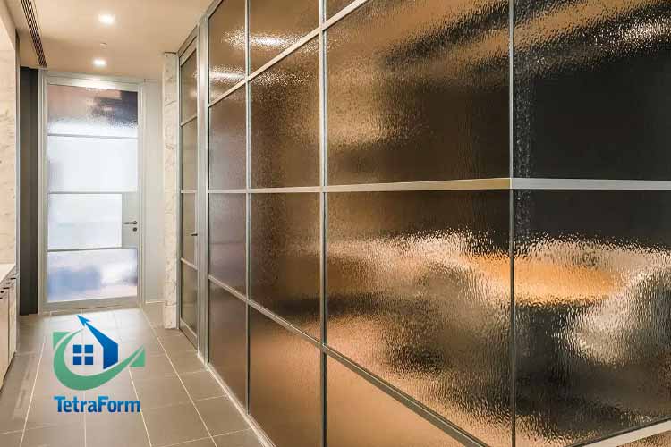 پروفیل شامپاینی شیشه و پارتیشن