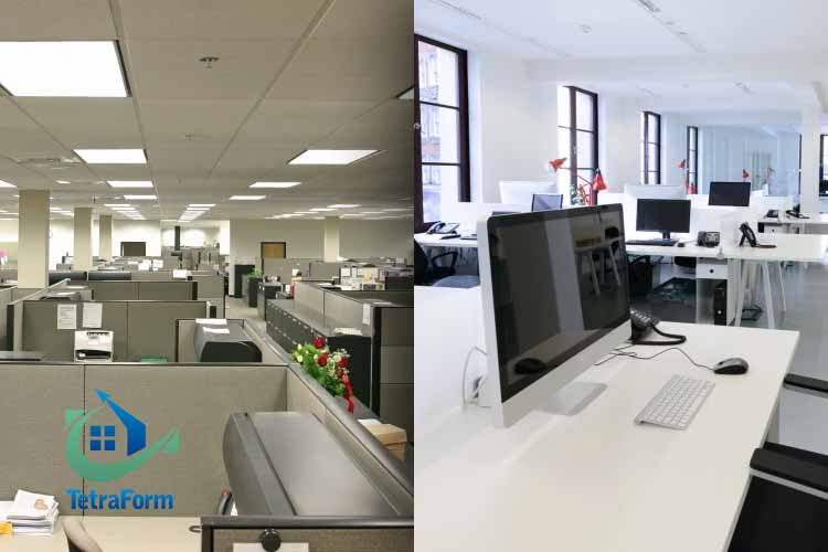 فضای کاری باز و بسته